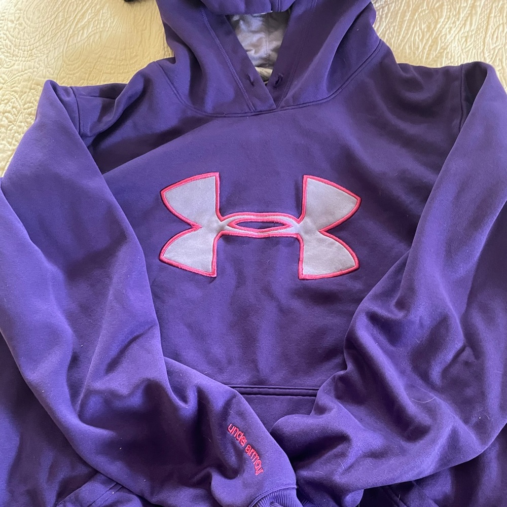 purple under armor sweatshirt